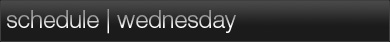 schedule wednesday